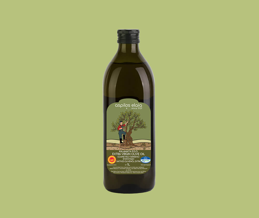 AspilosElaia Kalamata PDO Olive Oil 1L Bottle